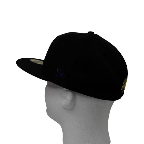 Los Angeles Lakers New Era Fitted Hat Icon Pink Undervisor 59FIFTY Black 7 +size - Picture 7 of 12